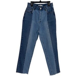 🌹PACSUN TWO TONE BLOCK HIGH RISE STRAIGHT JEANS